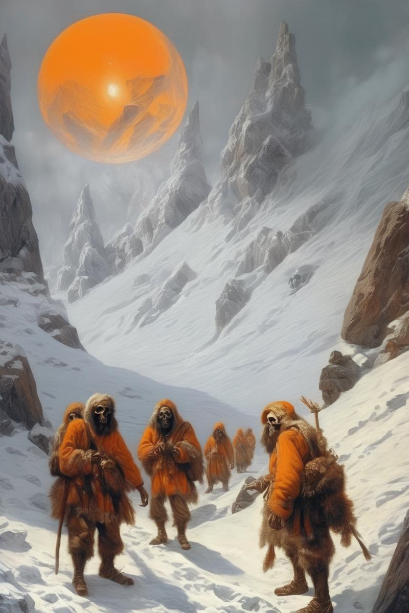 00671-1755891821-_lora_Vasily Vereshchagin Style_1_Vasily Vereshchagin Style - Diatlov’s expedition to the Dead Mountain. Mans tribe, orange orbs.png